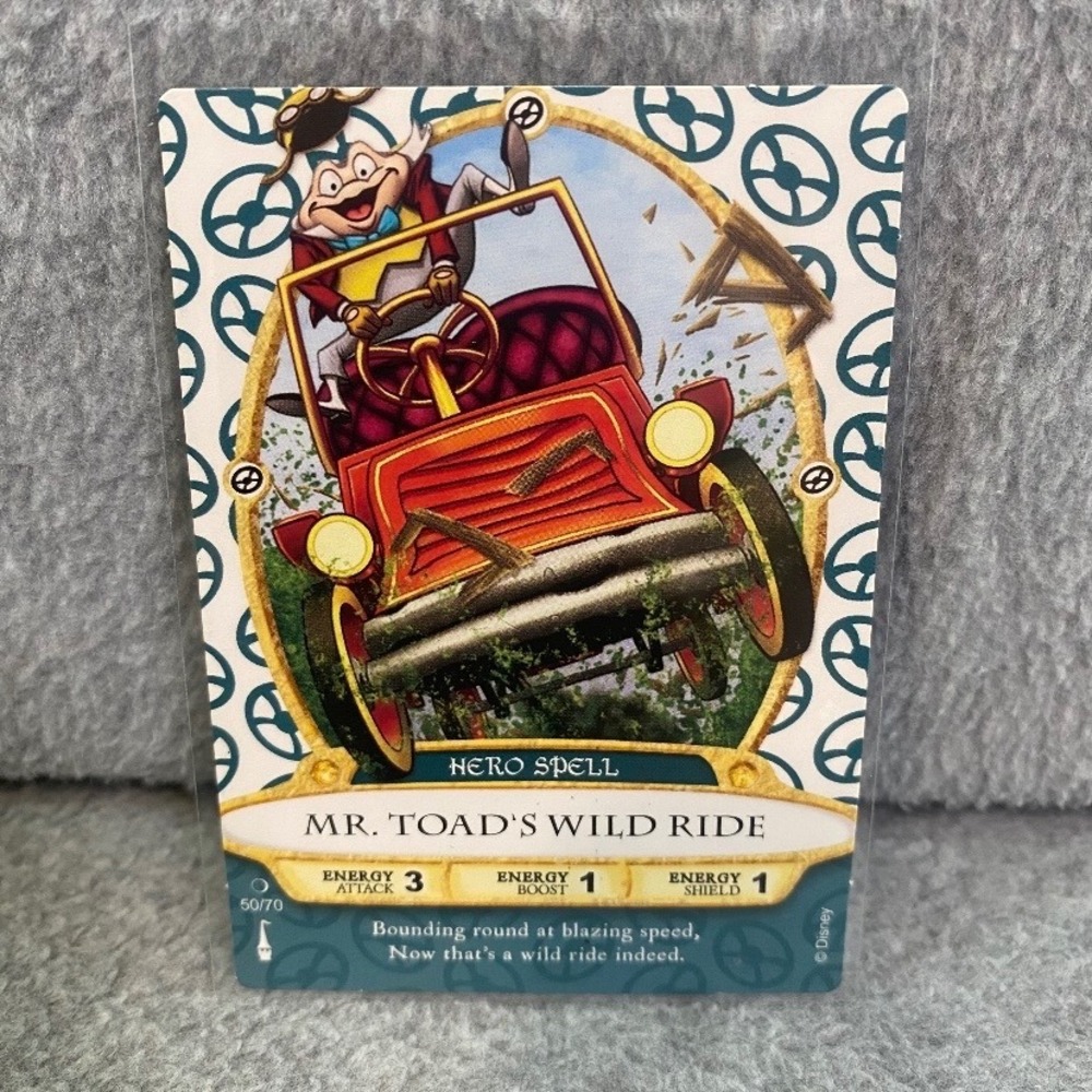 Disney Sorcerers of Magic Kingdom Card Mr. Toad's Wild Ride 50/70 EUC